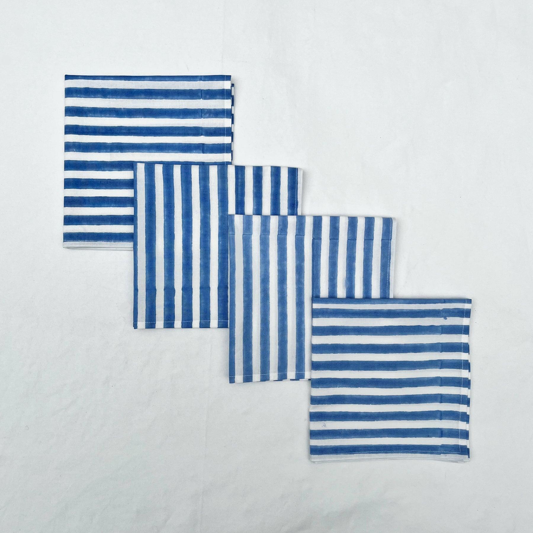 Blue Stripe Napkin- Set of 6 Ratan Texprocess Pvt. Ltd