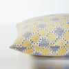 Geometric Quint Yellow & Grey Hand Block Print Cotton Cushion Cover