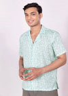 Men's Half Sleeve Notch Collar