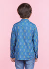 Crayon Elephant Blue  Cotton Full Sleeves Shirt Boy  (6 Months -12 Years)