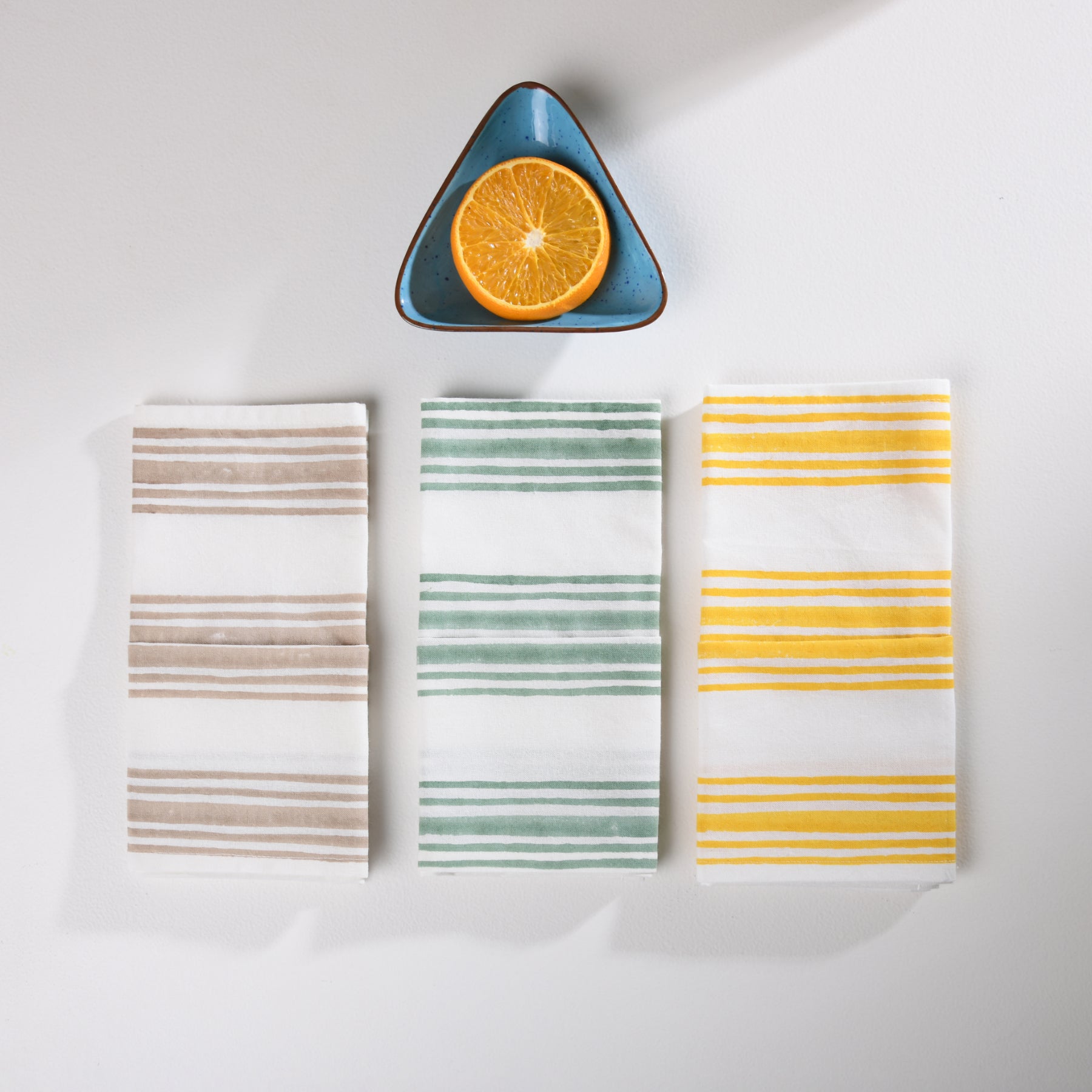Green Stripe Napkin- Set of 6 Ratan Texprocess Pvt. Ltd