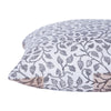 Leaf Trellis Beige & Charcoal Hand Block Print Cotton Cushion Cover