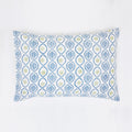 Ogee Blue & Green Hand Block Print Cotton Pillow Cover