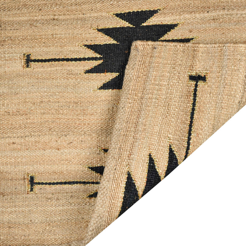 Natural & Black Dazzle Jute Rug