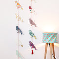 Multicolor Handmade Paper Bird Dangler Set of 2