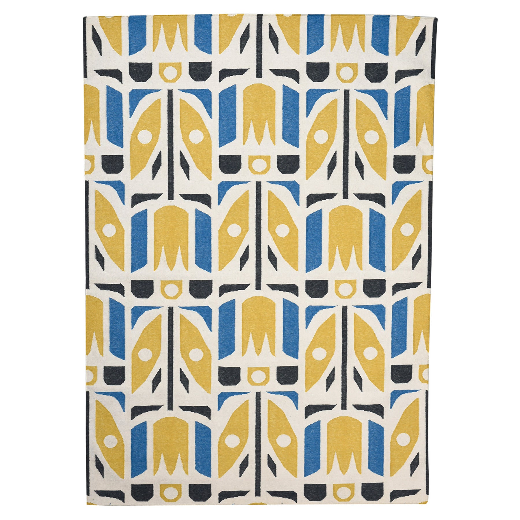 Floral Rug-Grey/Blue/Yellow