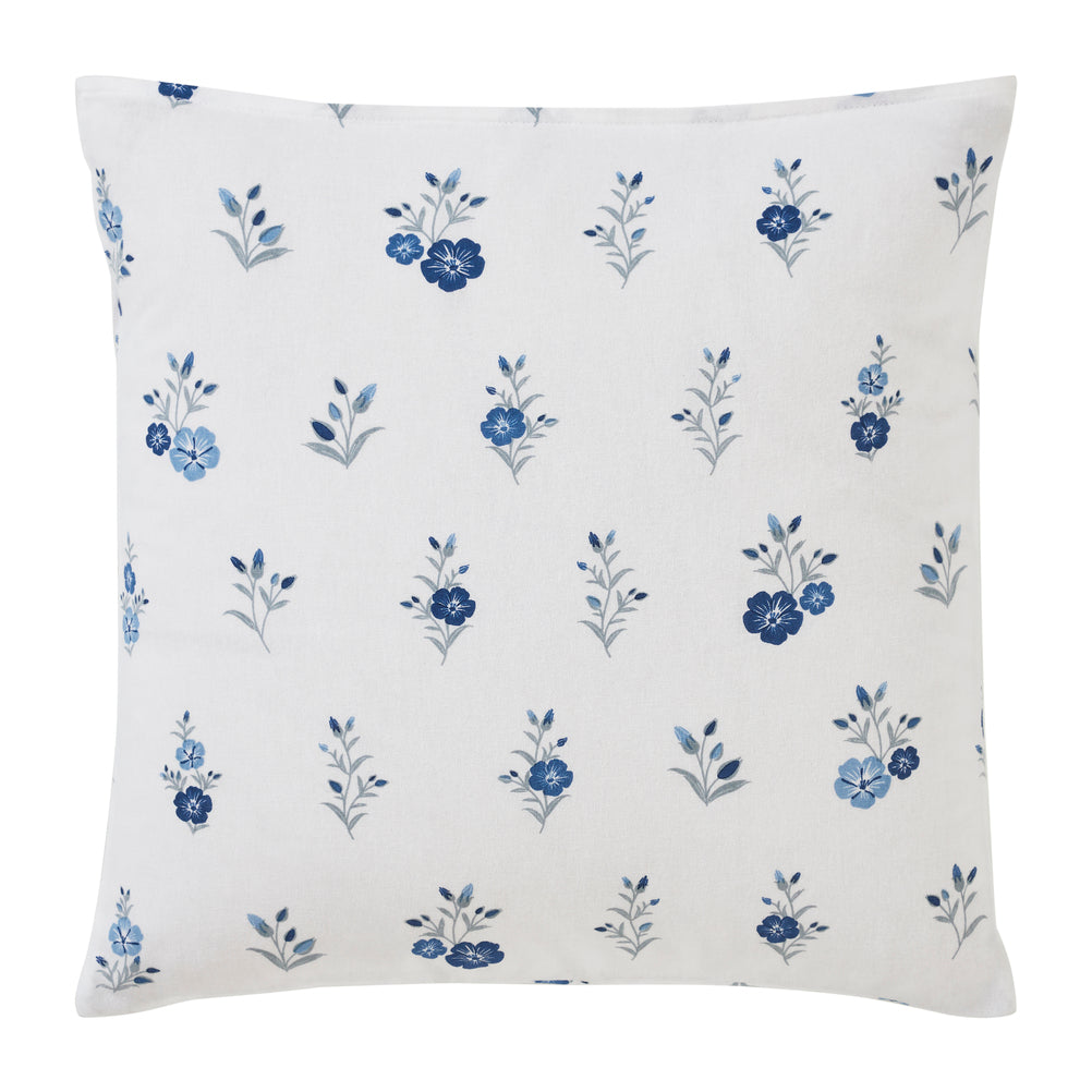 Flax Linen Cotton Cushion Cover – Blue/Grey