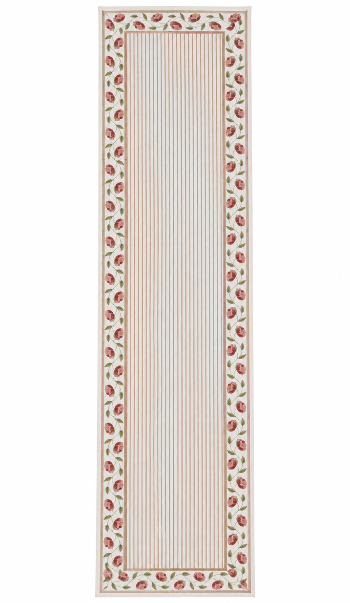 Peonia Red & Beige Runner