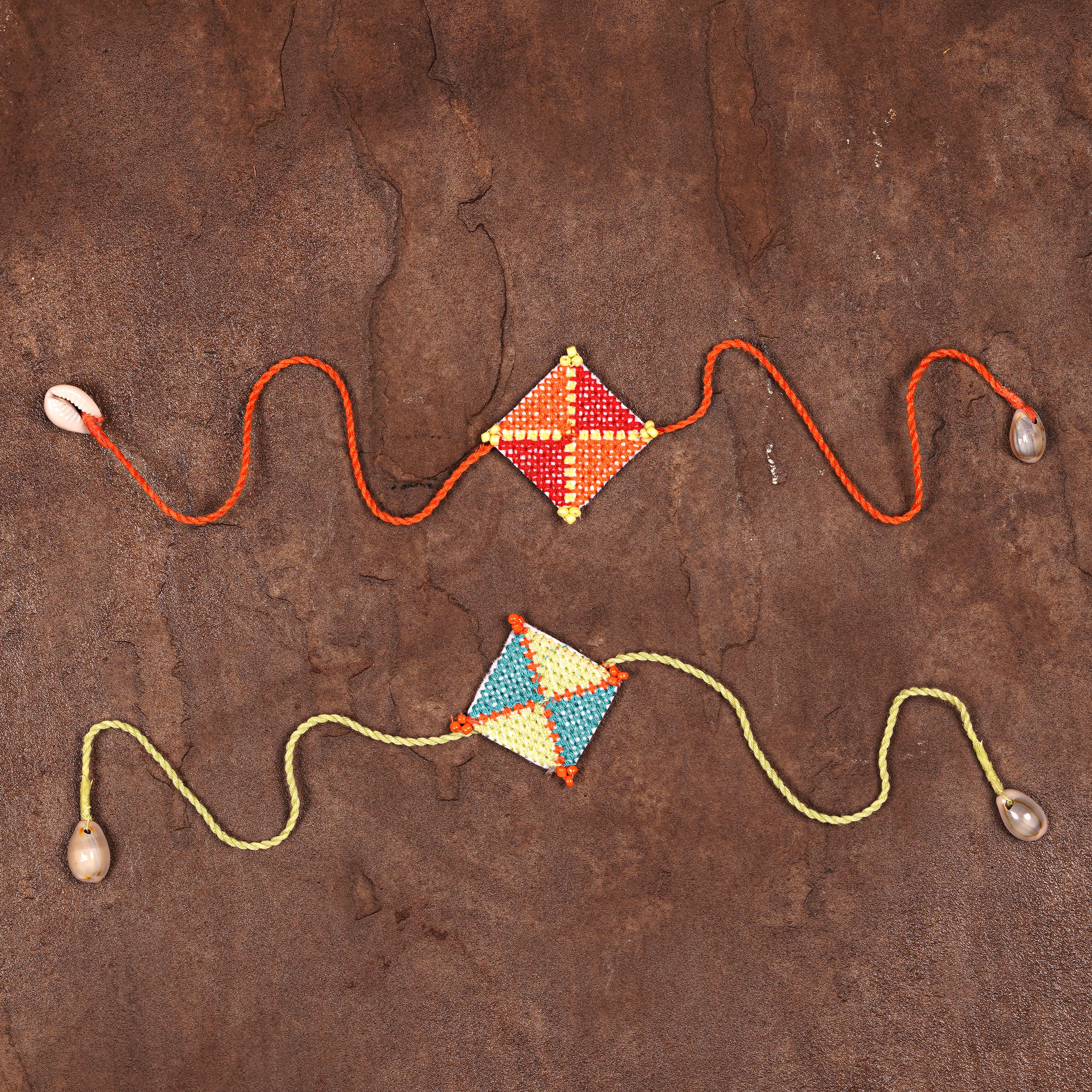 Cross Knot Rakhi Set of 2