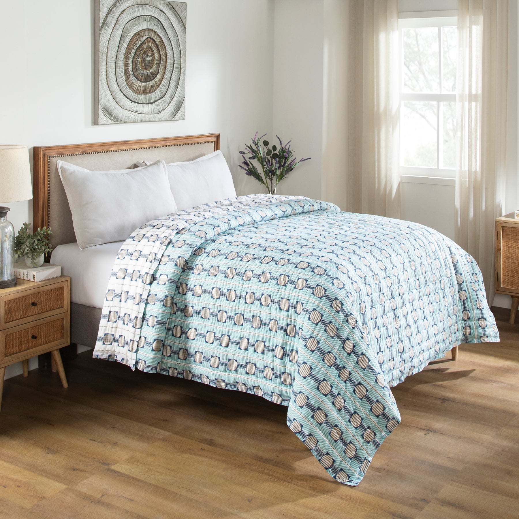 Moon Stripe Cotton Quilt