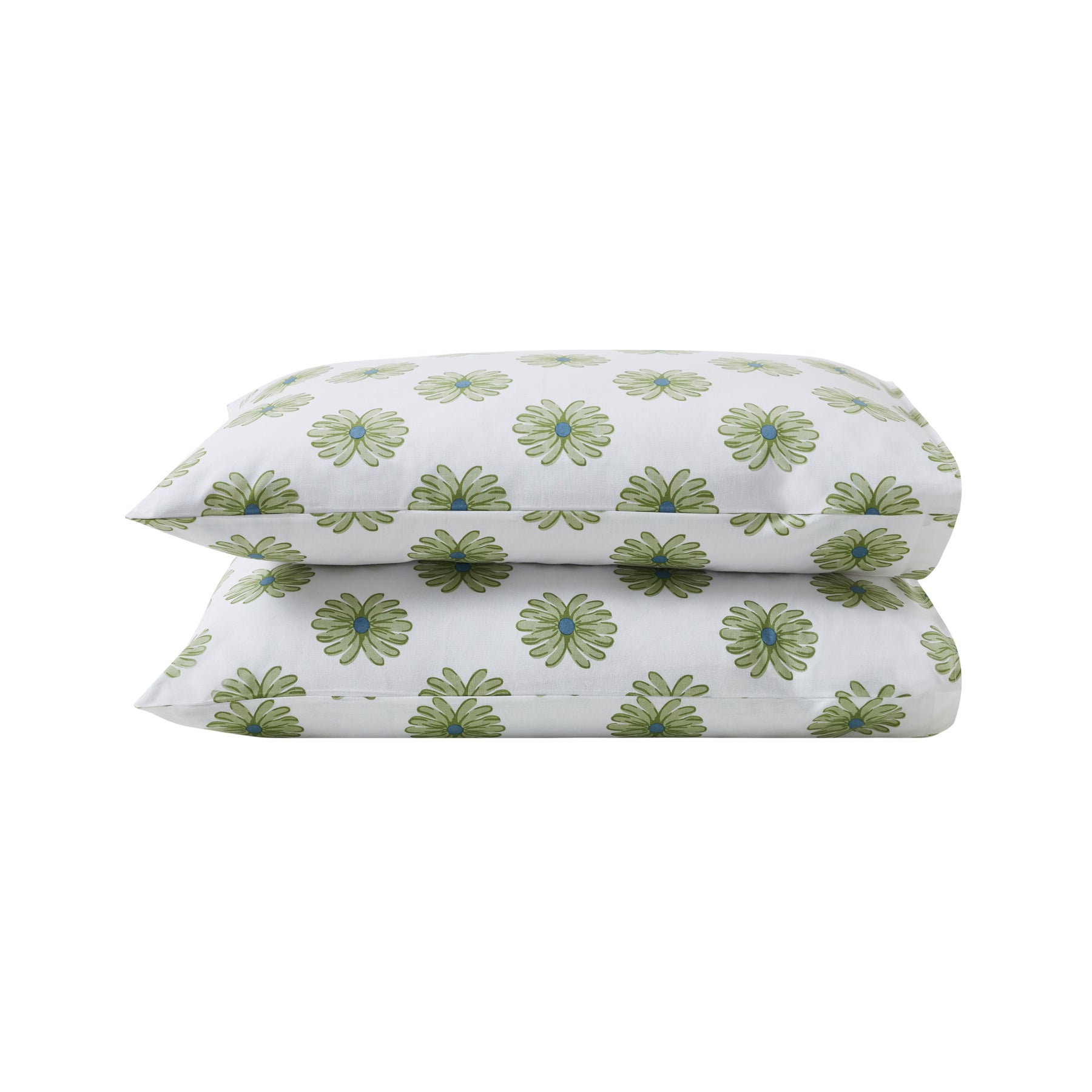 Luna Cotton Pillow Cover – Blue/Green