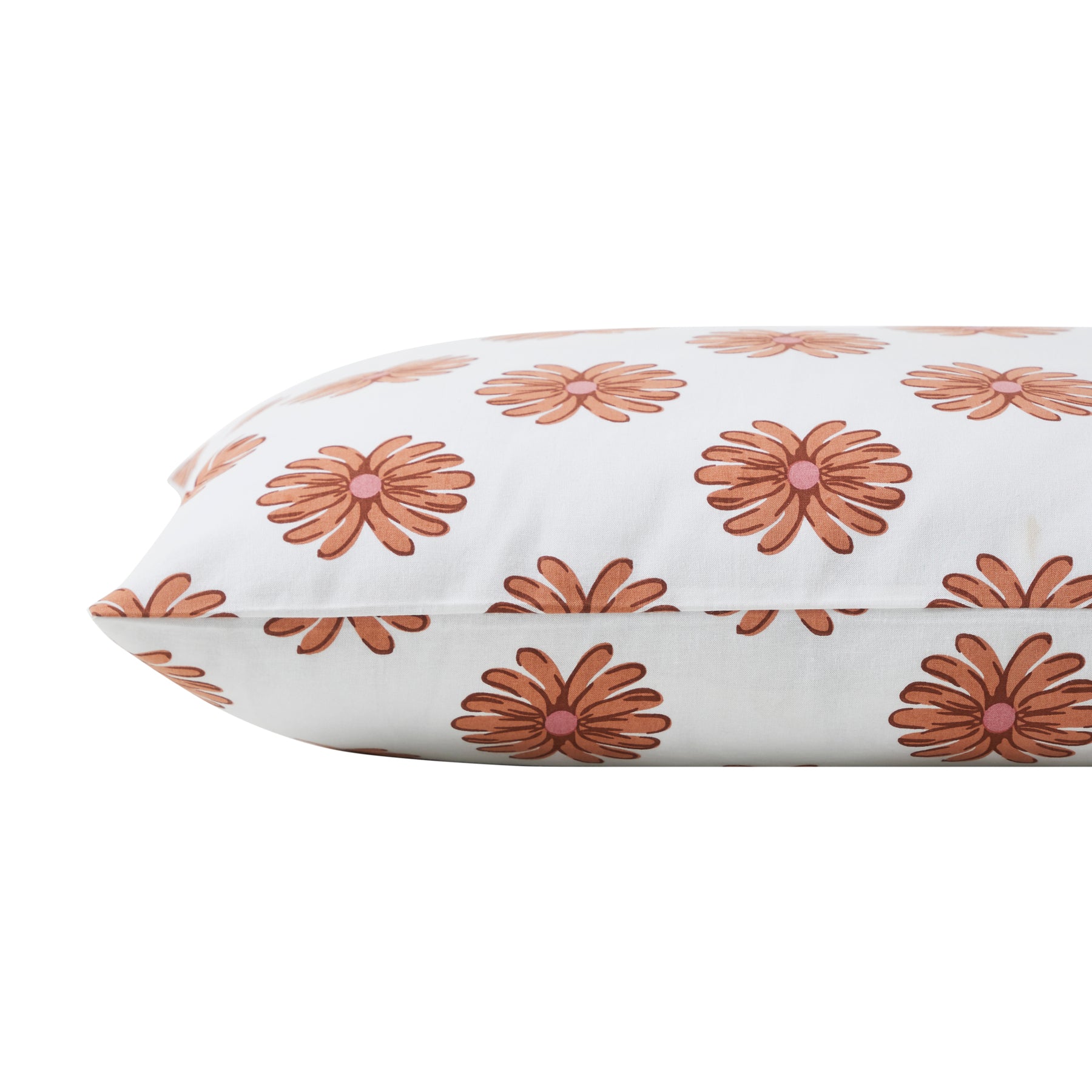 Luna Cotton Pillow Cover – Brown/Pink