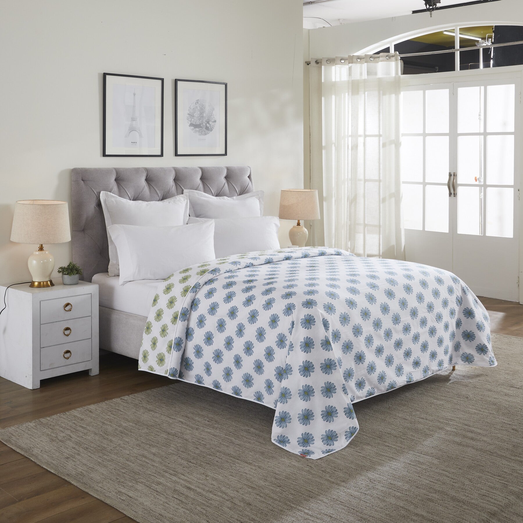 Luna Cotton Dohar-Blue/Green