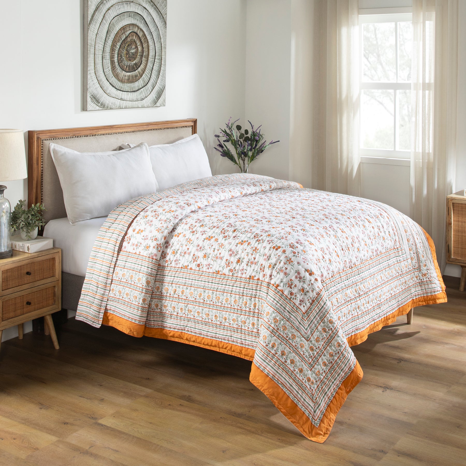 Floral Bouquet Lightweight Cotton Quilt