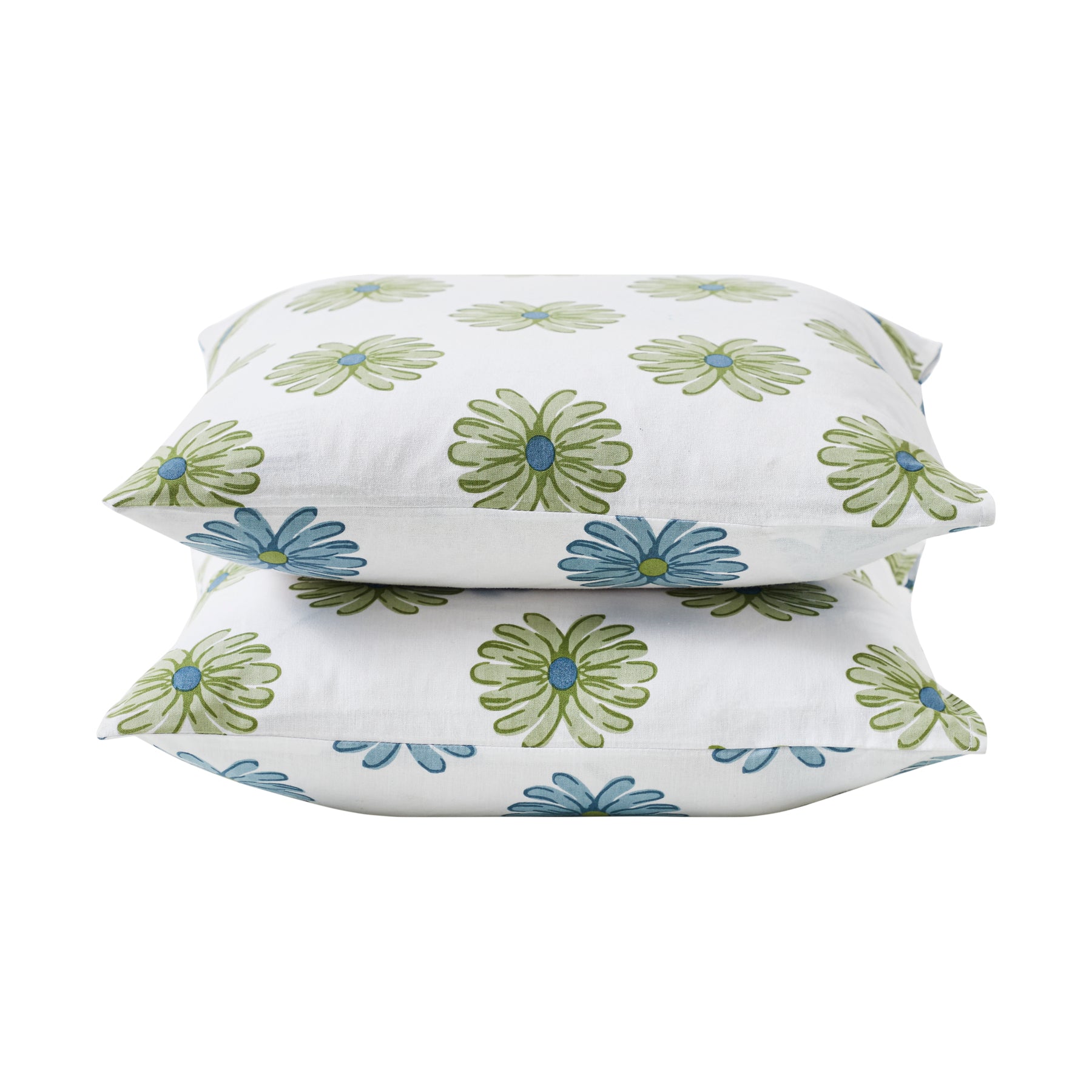 Luna Cotton Cushion Cover – Blue/Green