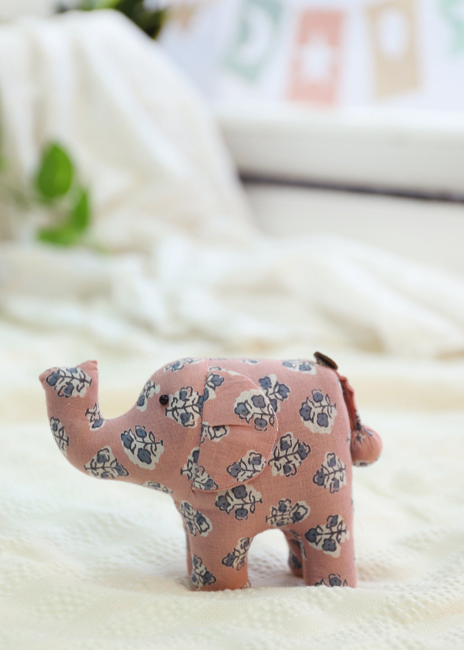 Jumbo Elepahnt Plush Toy-Dull Pink
