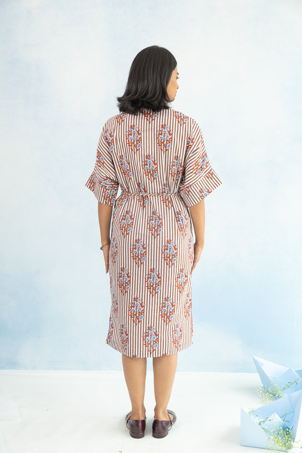 Hako Cotton Shirt Dress – Brown