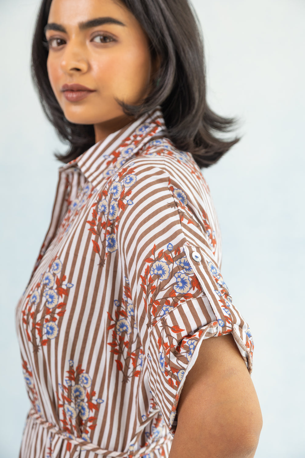 Hako Cotton Shirt Dress – Brown