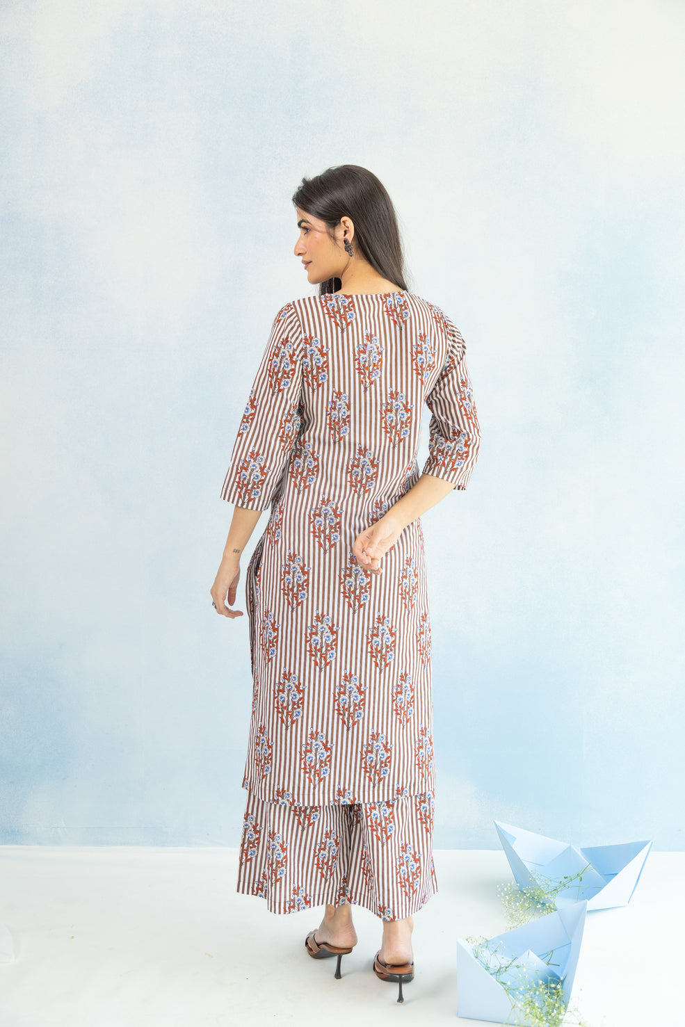 Regular Cotton Kurta – Brown