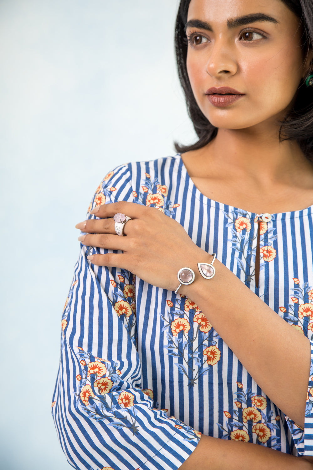 Regular Cotton Kurta – Blue