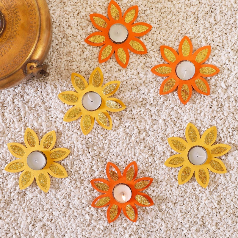 Multicolor Daisy Floor Décor Set of 6