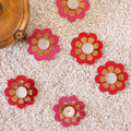 Mulicolor Marigold Floor Décor Set of 6