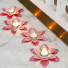 Pink & Dark Pink Lotus Floor Décor Set of 4