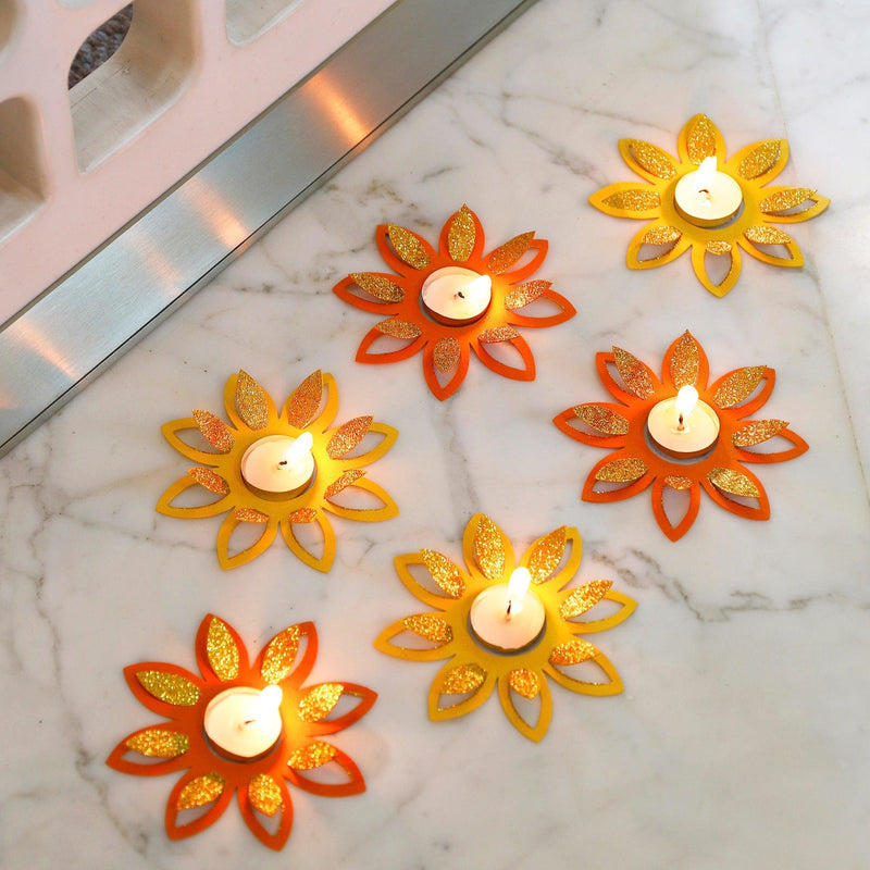 Multicolor Daisy Floor Décor Set of 6