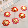 Mulicolor Marigold Floor Décor Set of 6