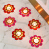 Mulicolor Marigold Floor Décor Set of 6