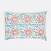 Sunflower Green & Pink Hand Block Print Cotton Pillow Cover