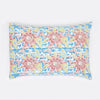 Sunflower Green & Pink Hand Block Print Cotton Pillow Cover