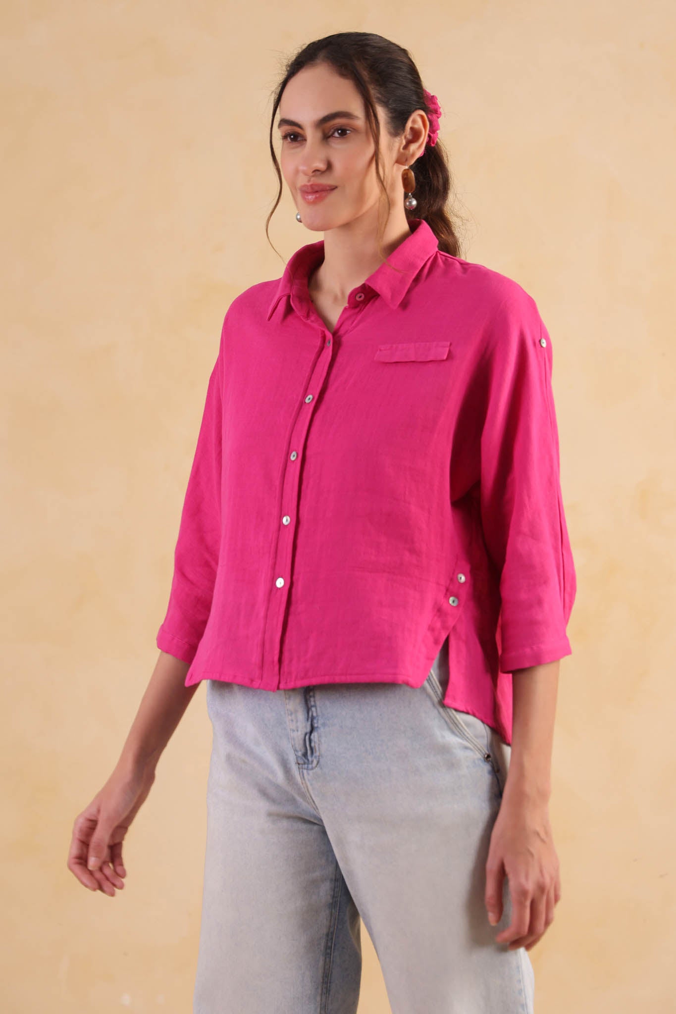 Dolman Sleeve Shirt – Fuchsia