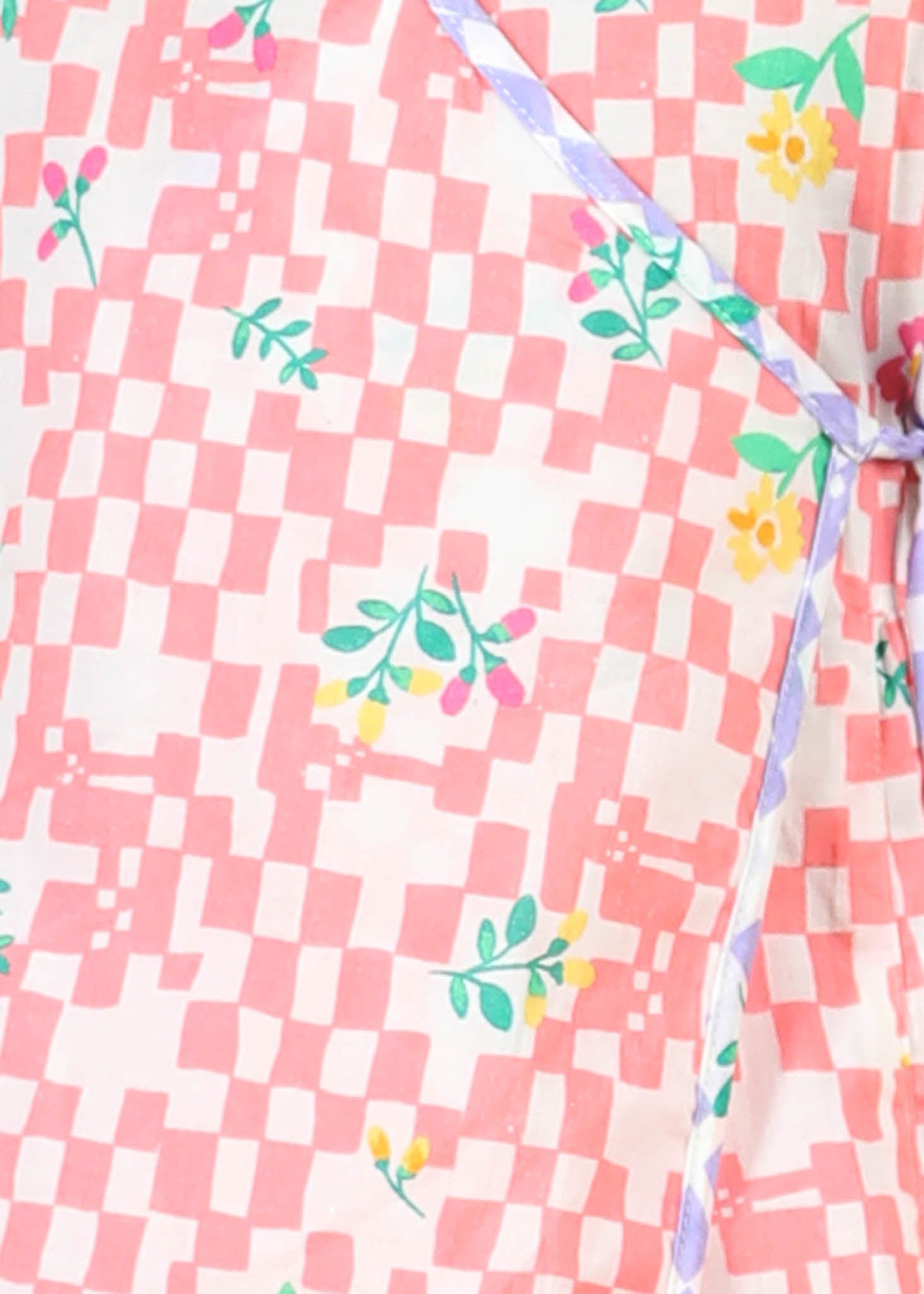 Angrakha Cotton Dress – Pink (6M–12 Yrs)