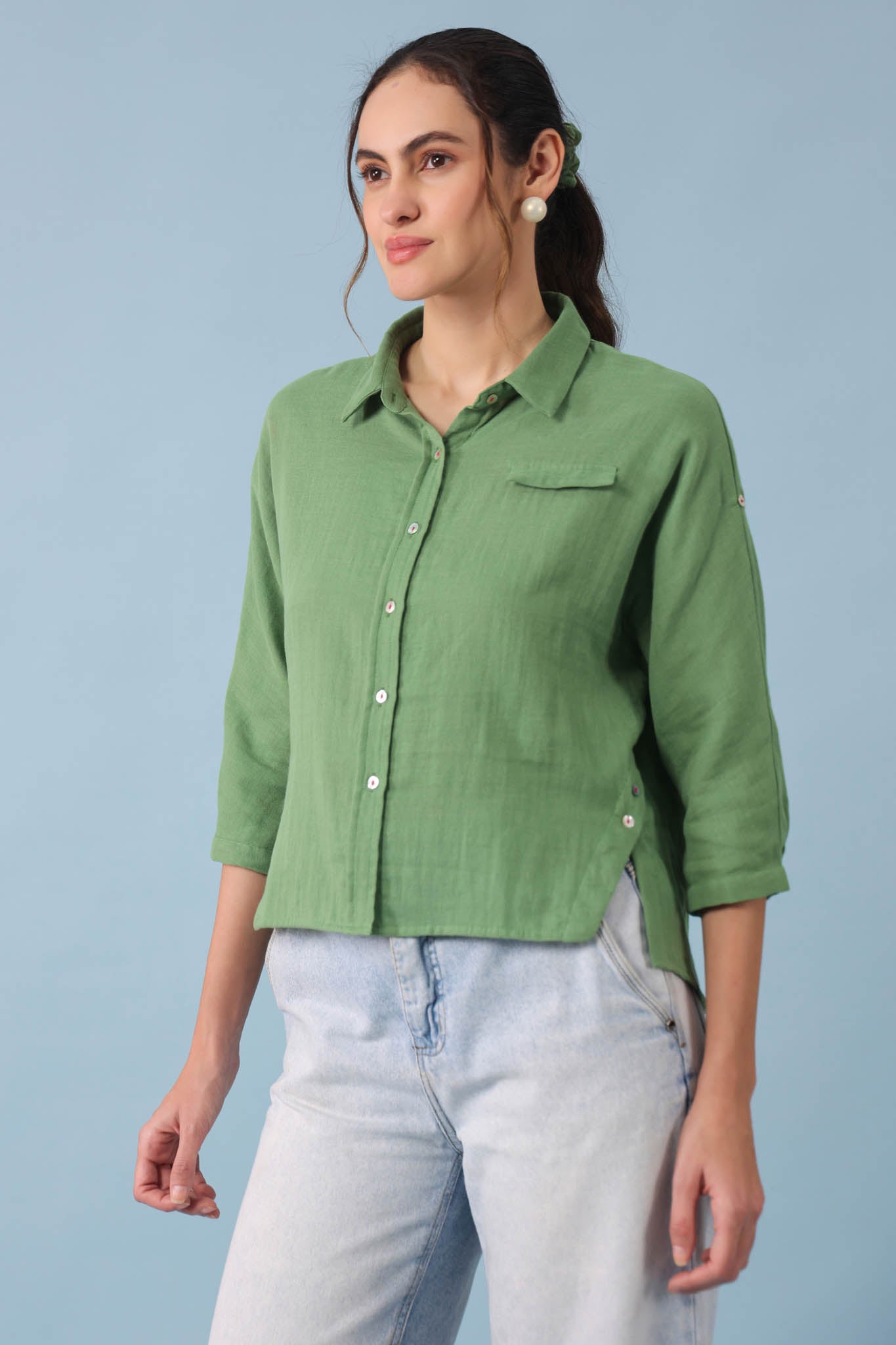 Dolman Sleeve Shirt – Turf Green