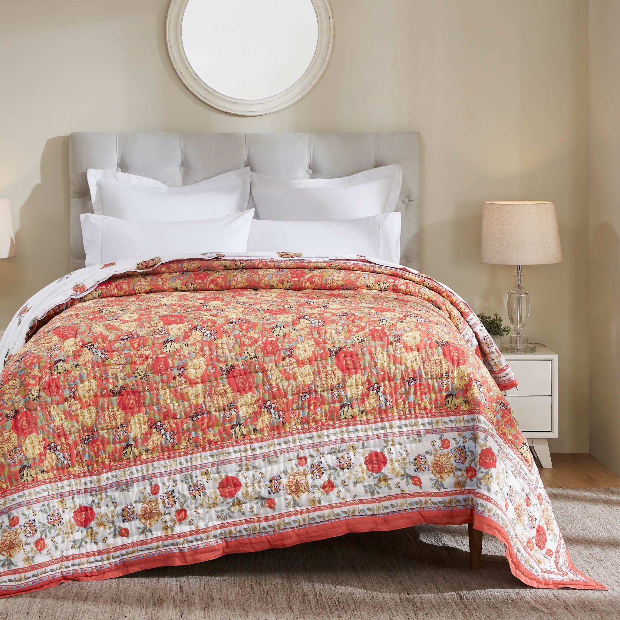 Tarangini Extra Cotton Quilt – Rust Brown