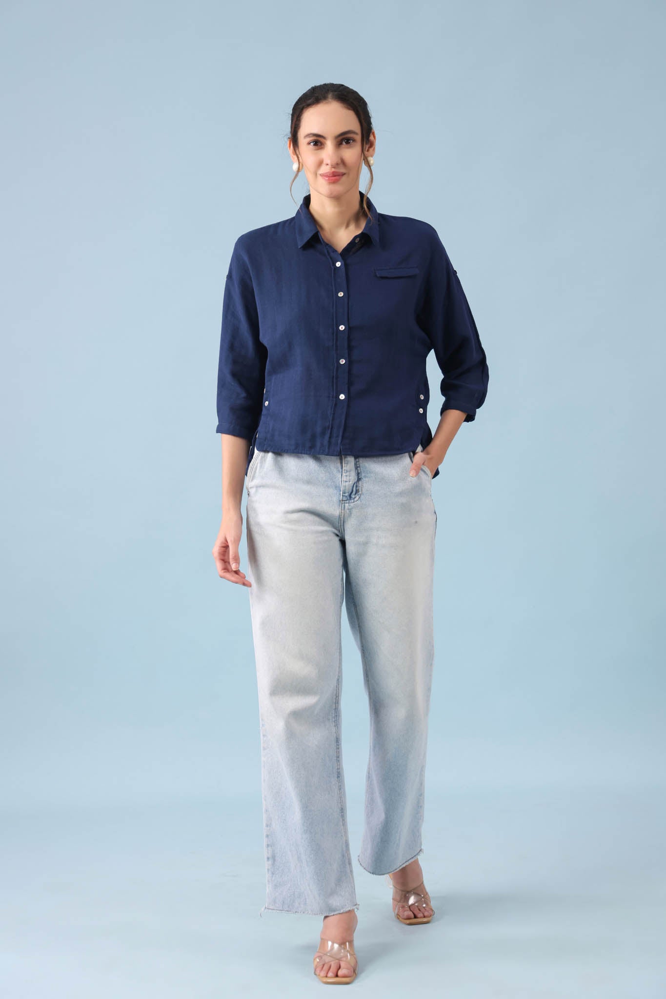 Dolman Sleeve Shirt – Blue