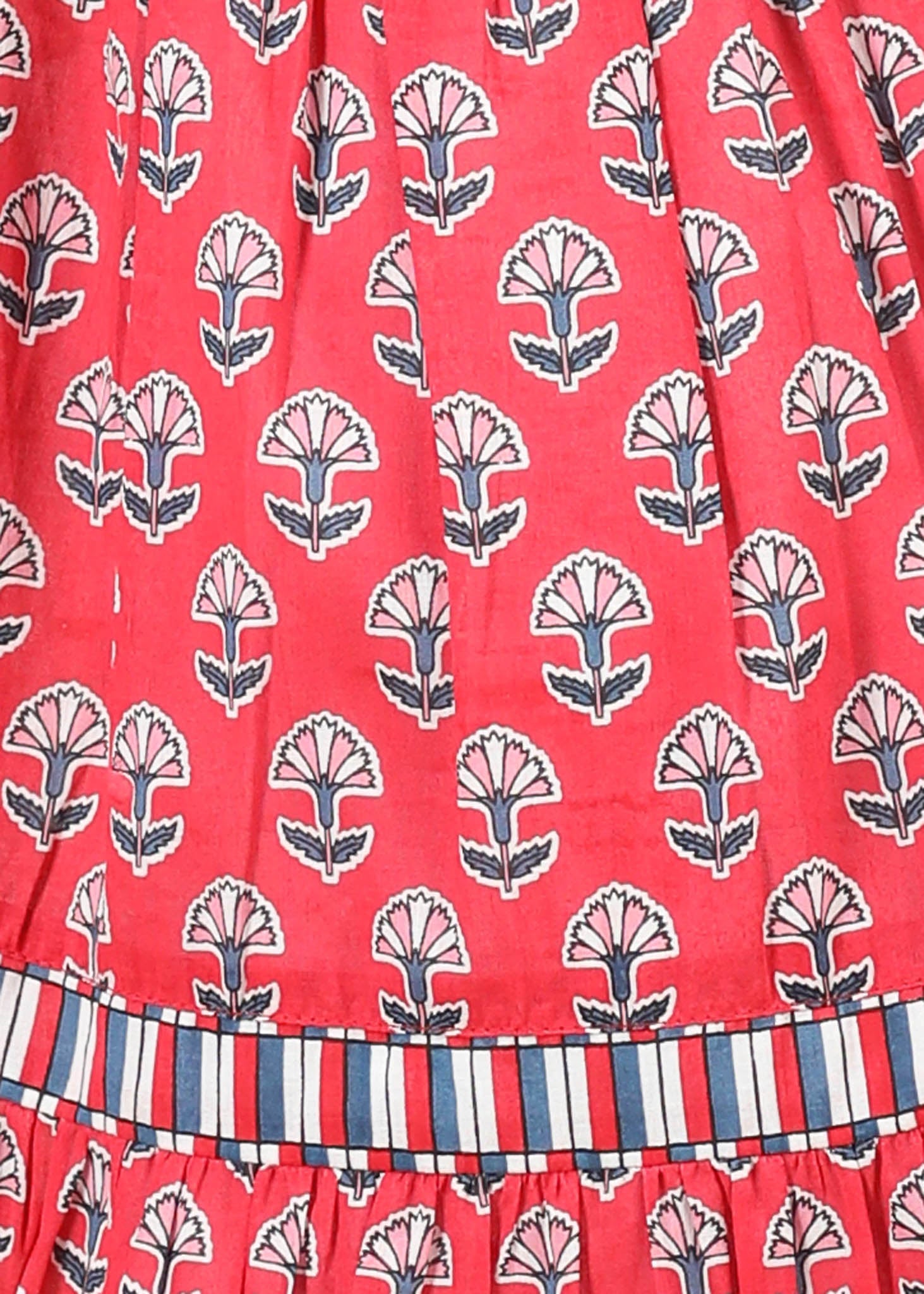 Mia Buti Cotton Dress Girls – Red (2–12 Yrs)