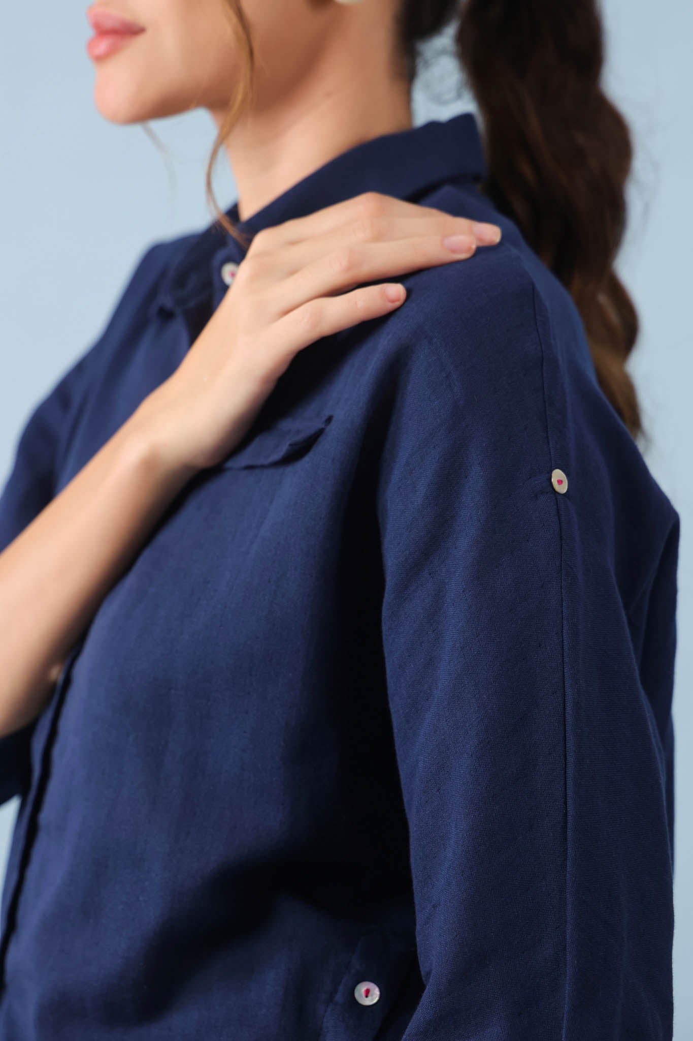 Dolman Sleeve Shirt – Blue
