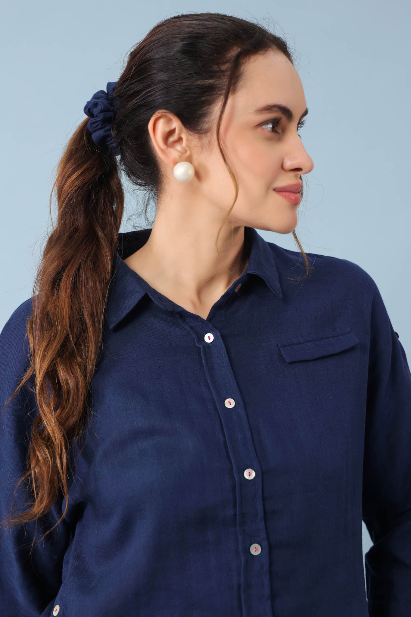 Dolman Sleeve Shirt – Blue