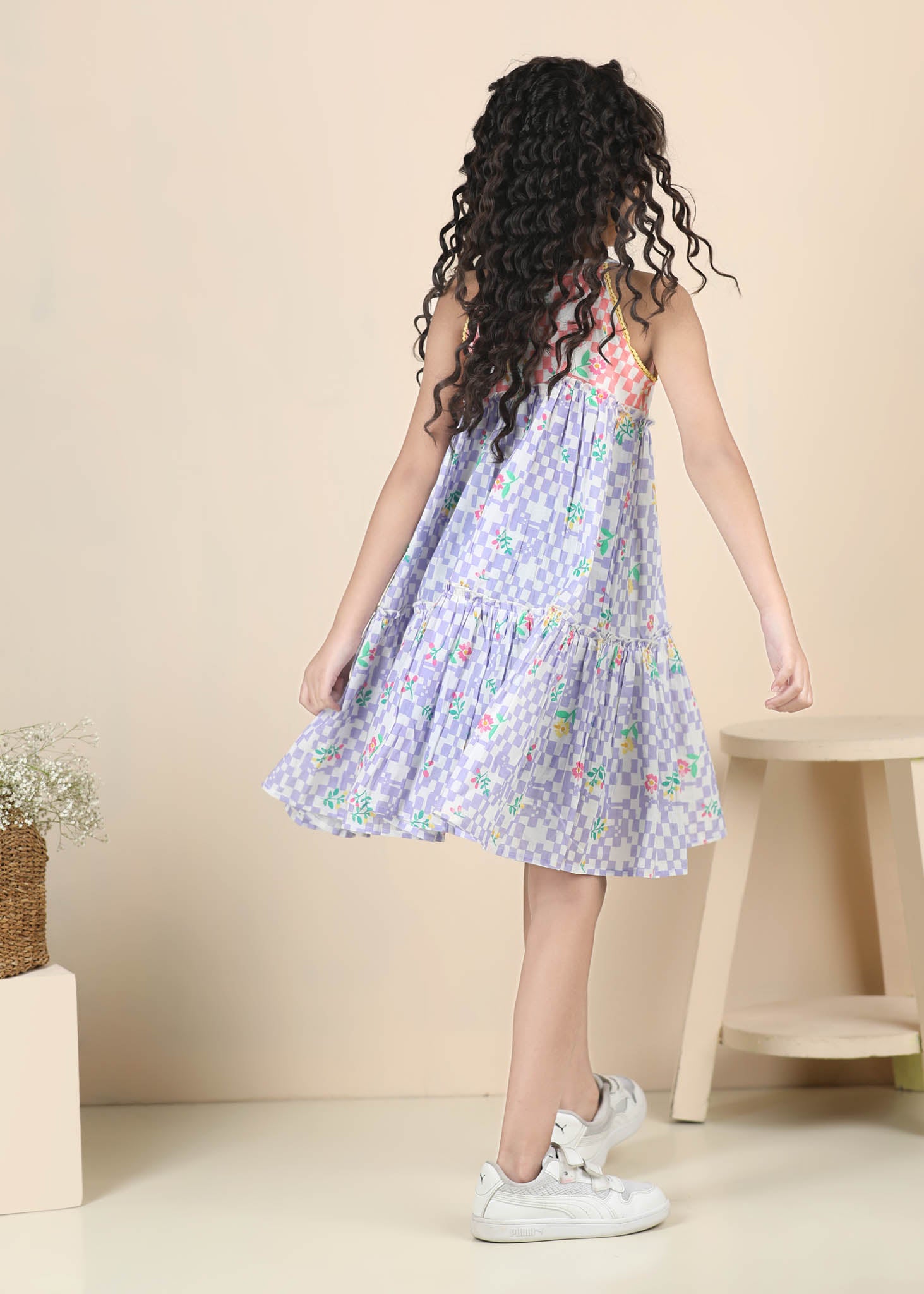Nia Tiered Cotton Dress – Lilac (6M–12 Yrs)