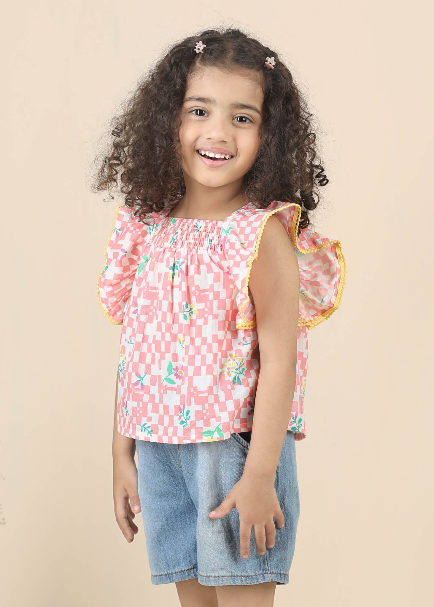 Rosy Cotton Top – Pink (6M–12 Yrs)
