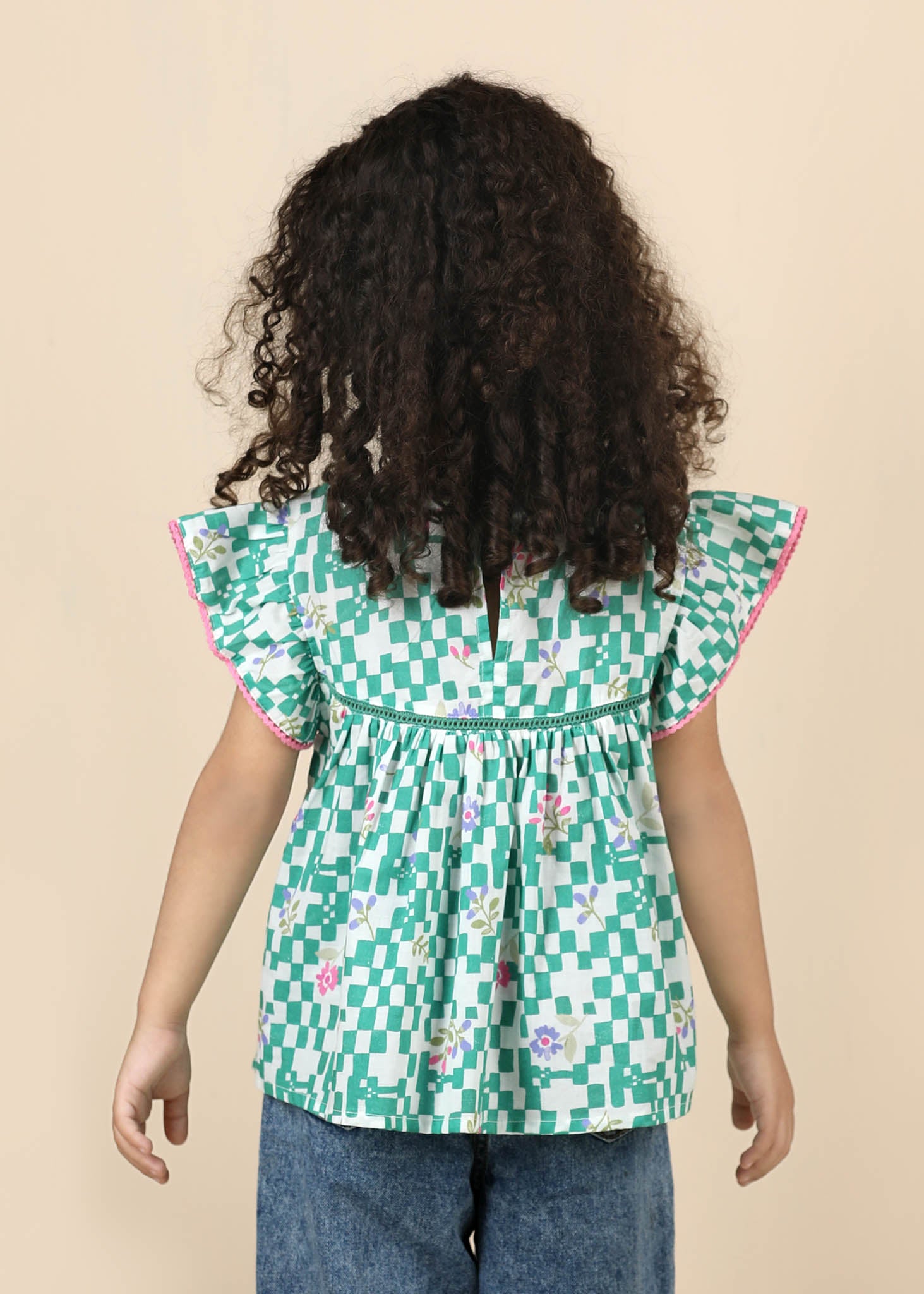 Vrishti Cotton Top – Green (6M–12 Yrs)