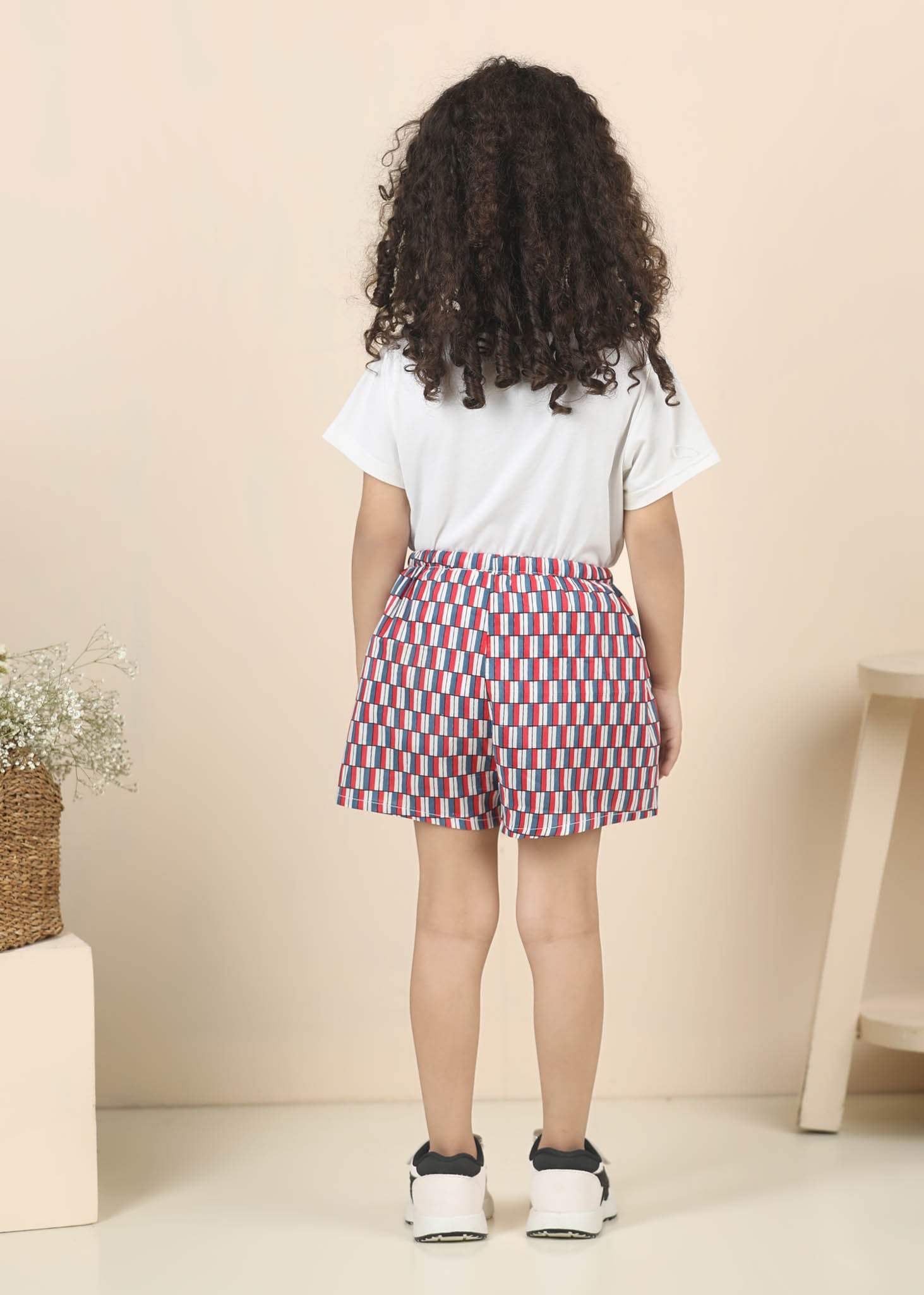 Snooze Jaal Cotton Shorts – Red/Blue (2–12 Yrs)