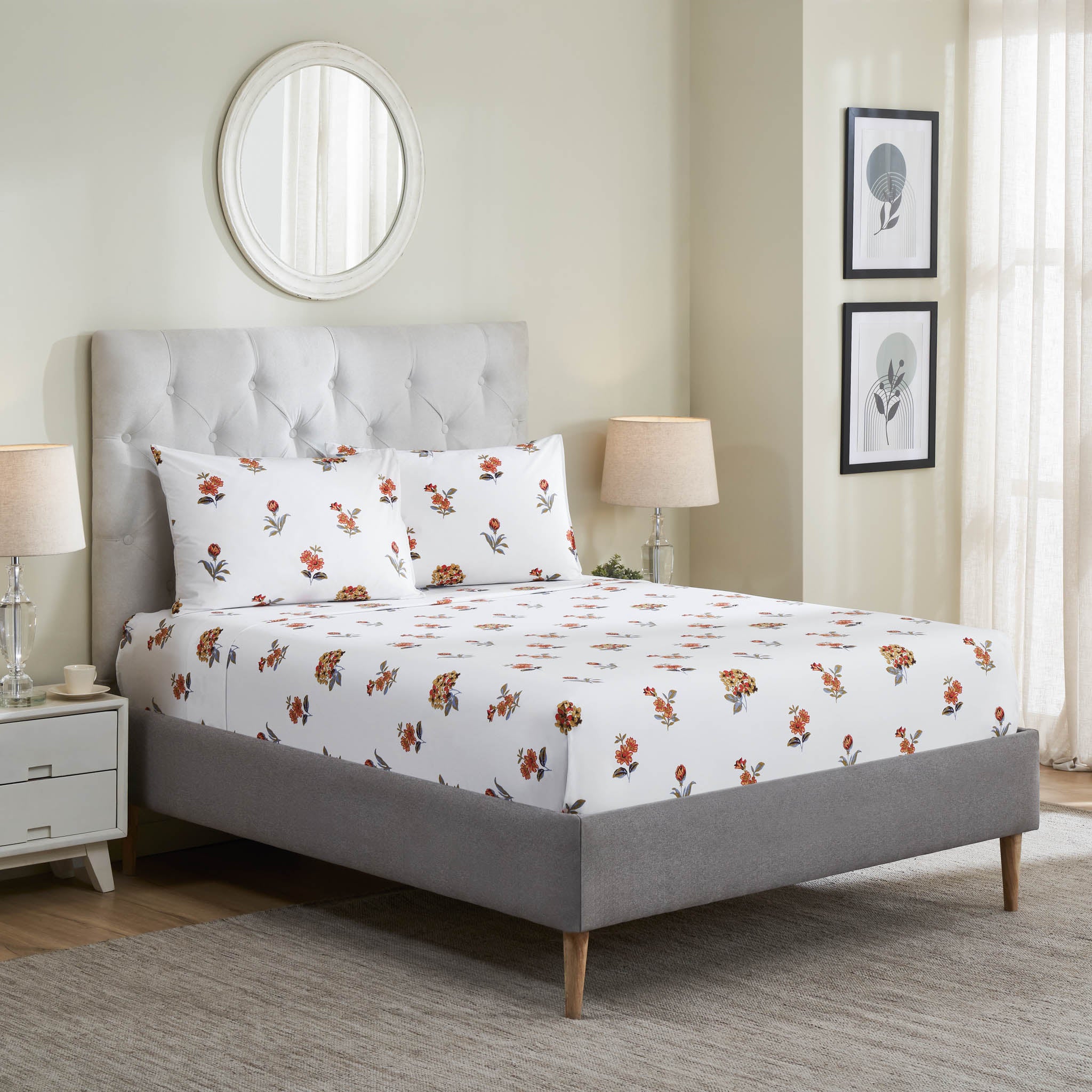 Tarangini Cotton Bedsheet – Rust Brown