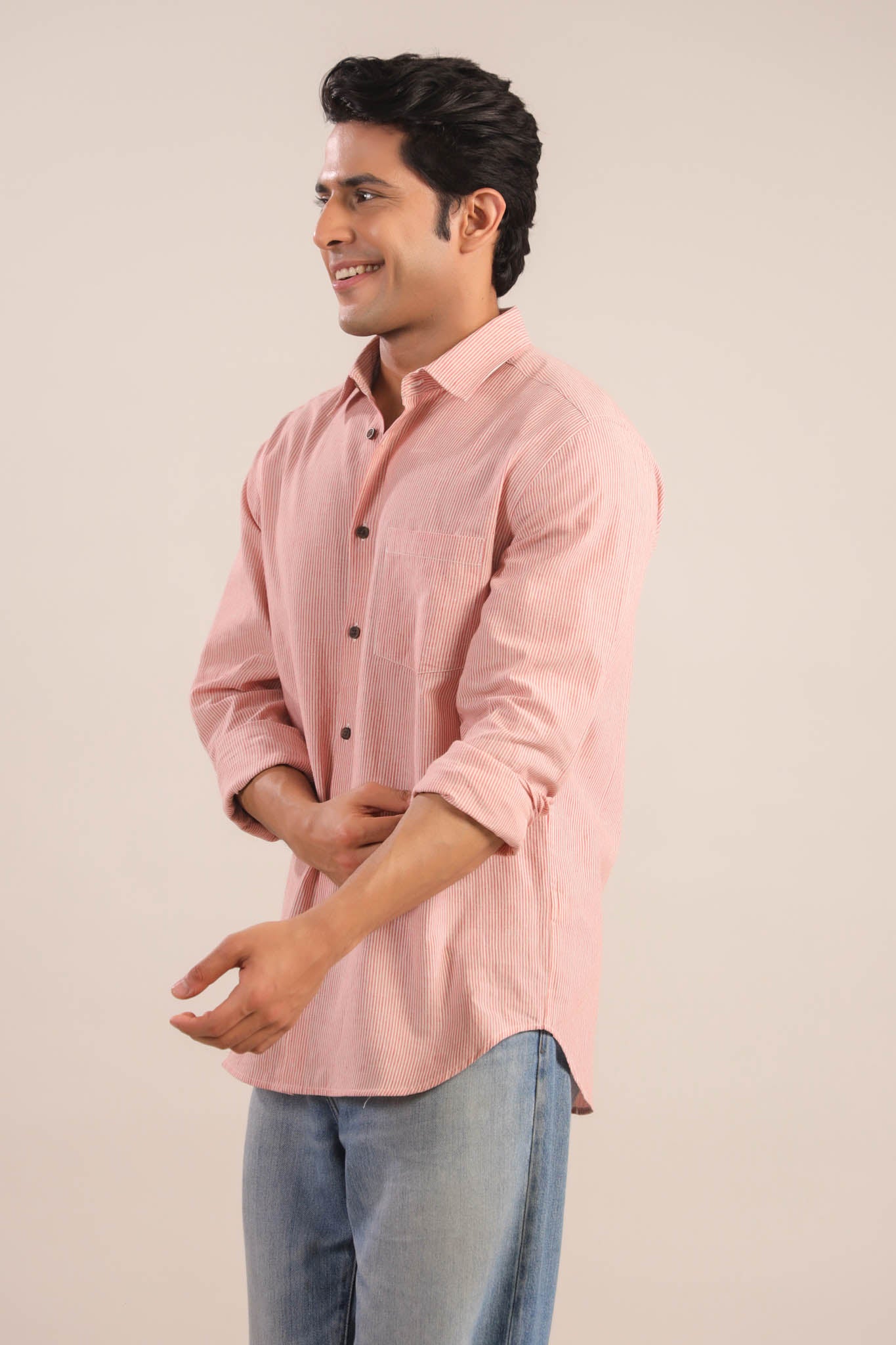 Full Sleeves Collar Shirt-Red