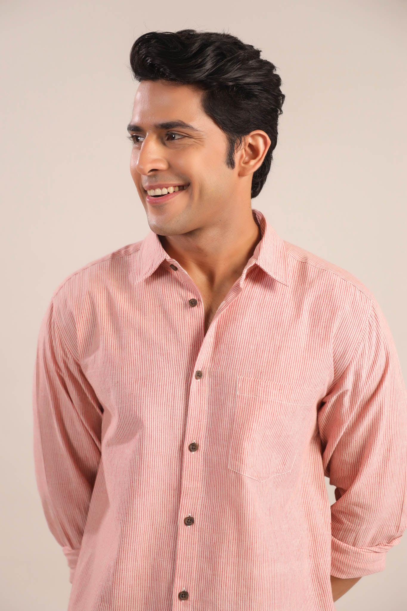 Full Sleeves Collar Shirt-Red