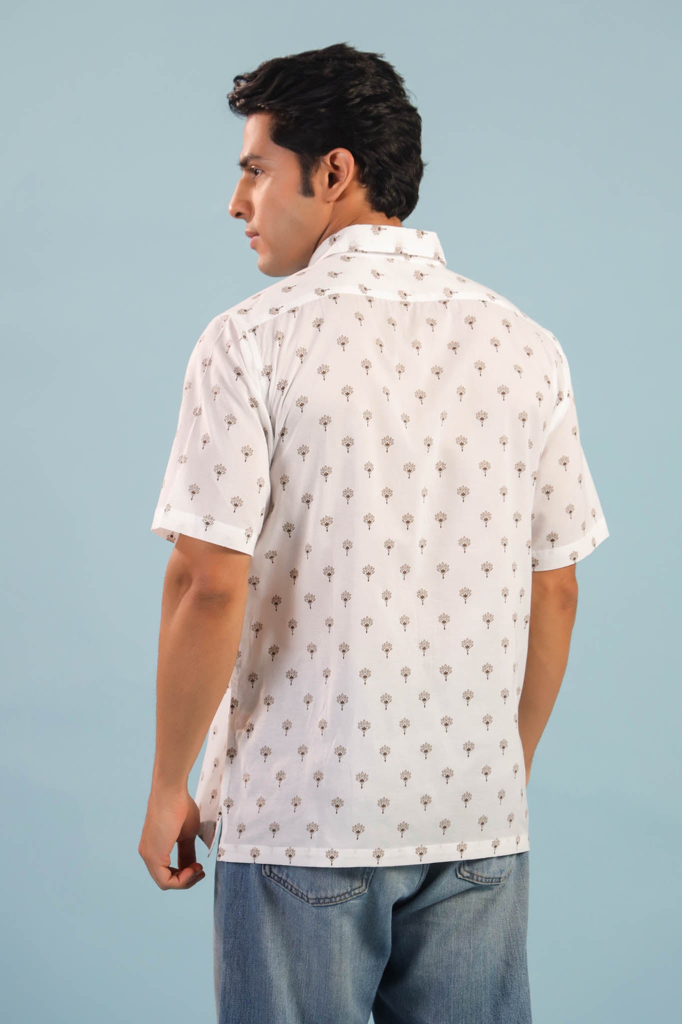 Classic Buti Cotton Shirt - Creme/ Beige