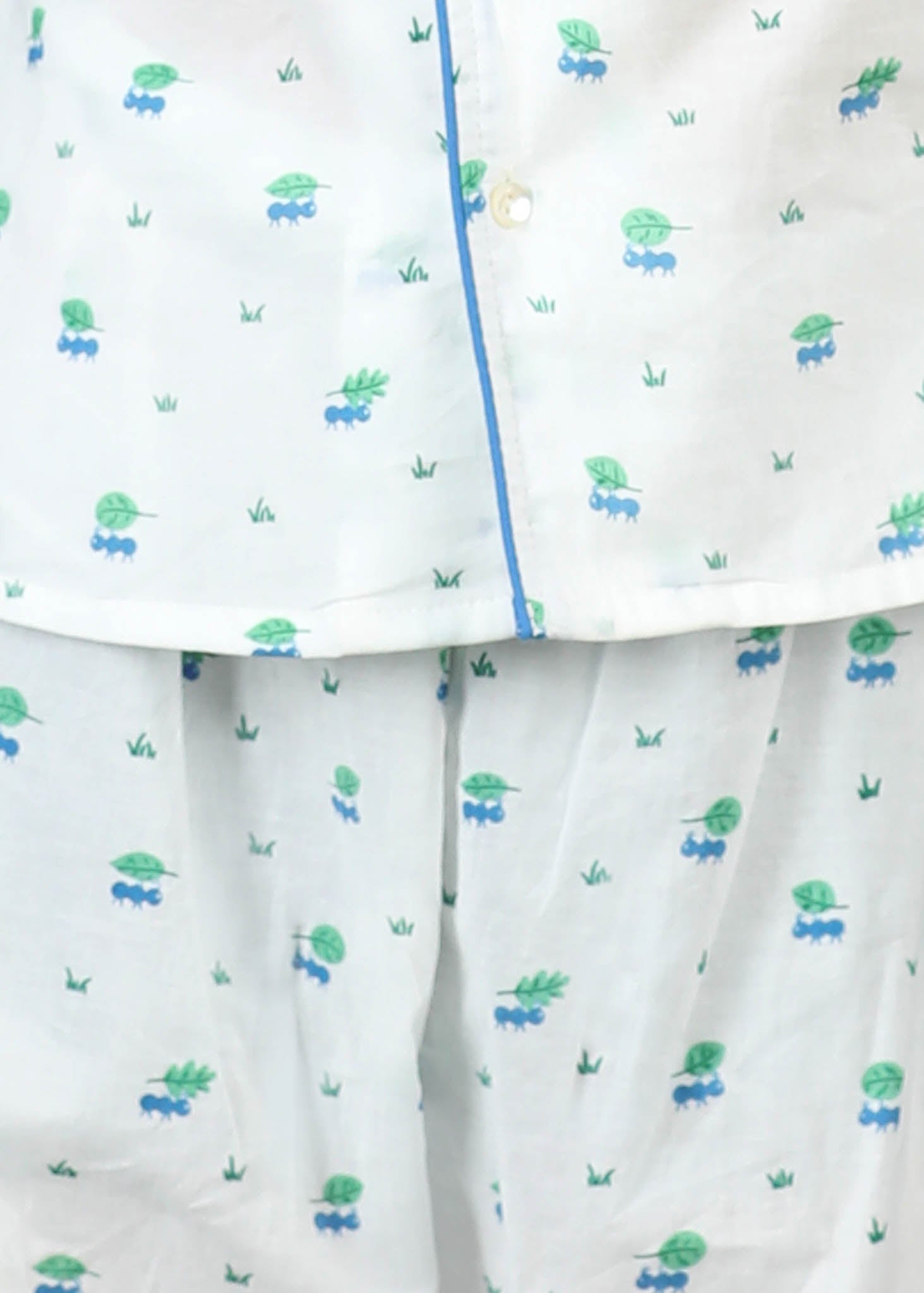 Ants Print Cotton Night Suit – White (1–12 Yrs)