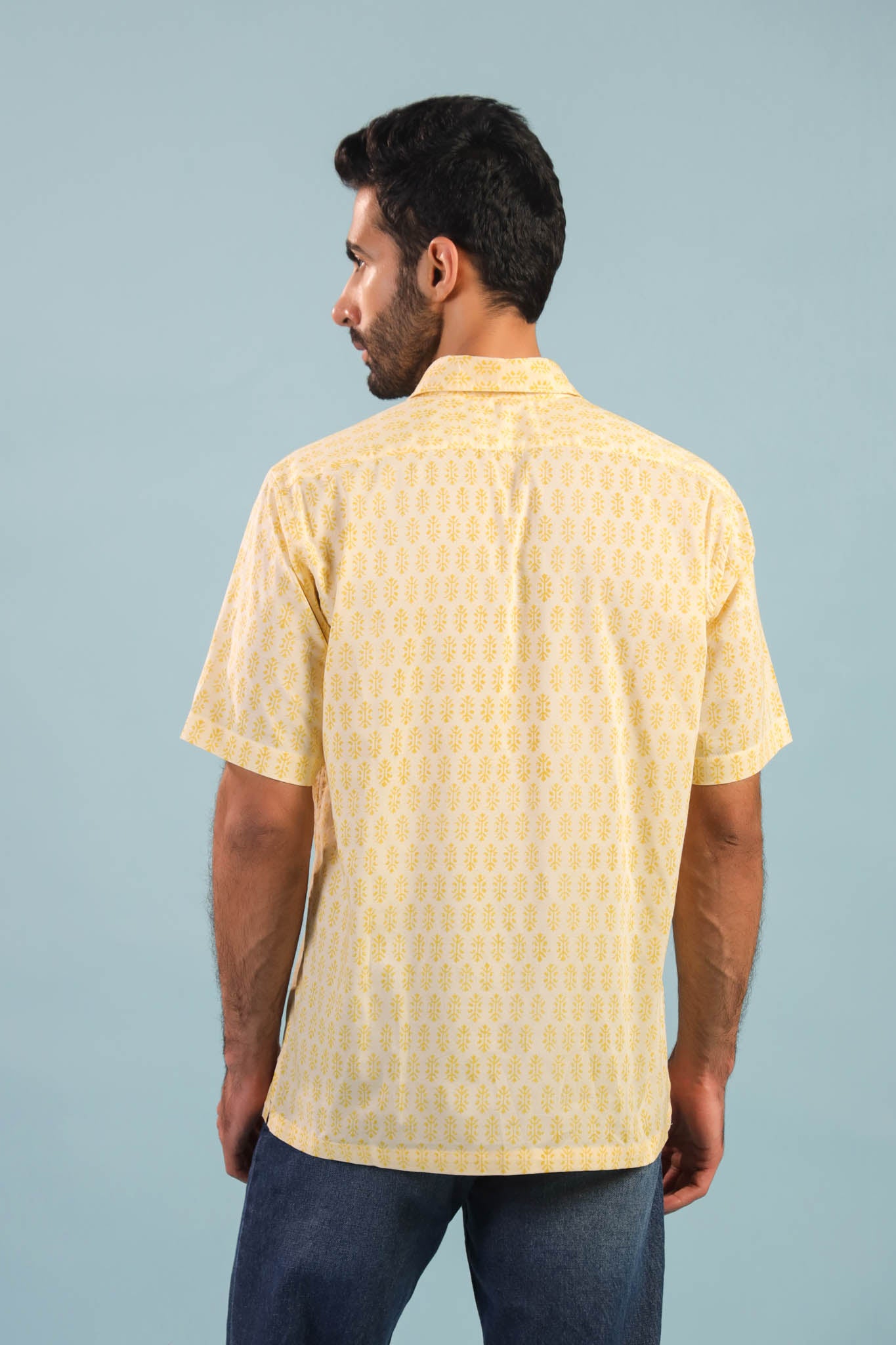 Timeless Buti Cotton Shirt - Yellow